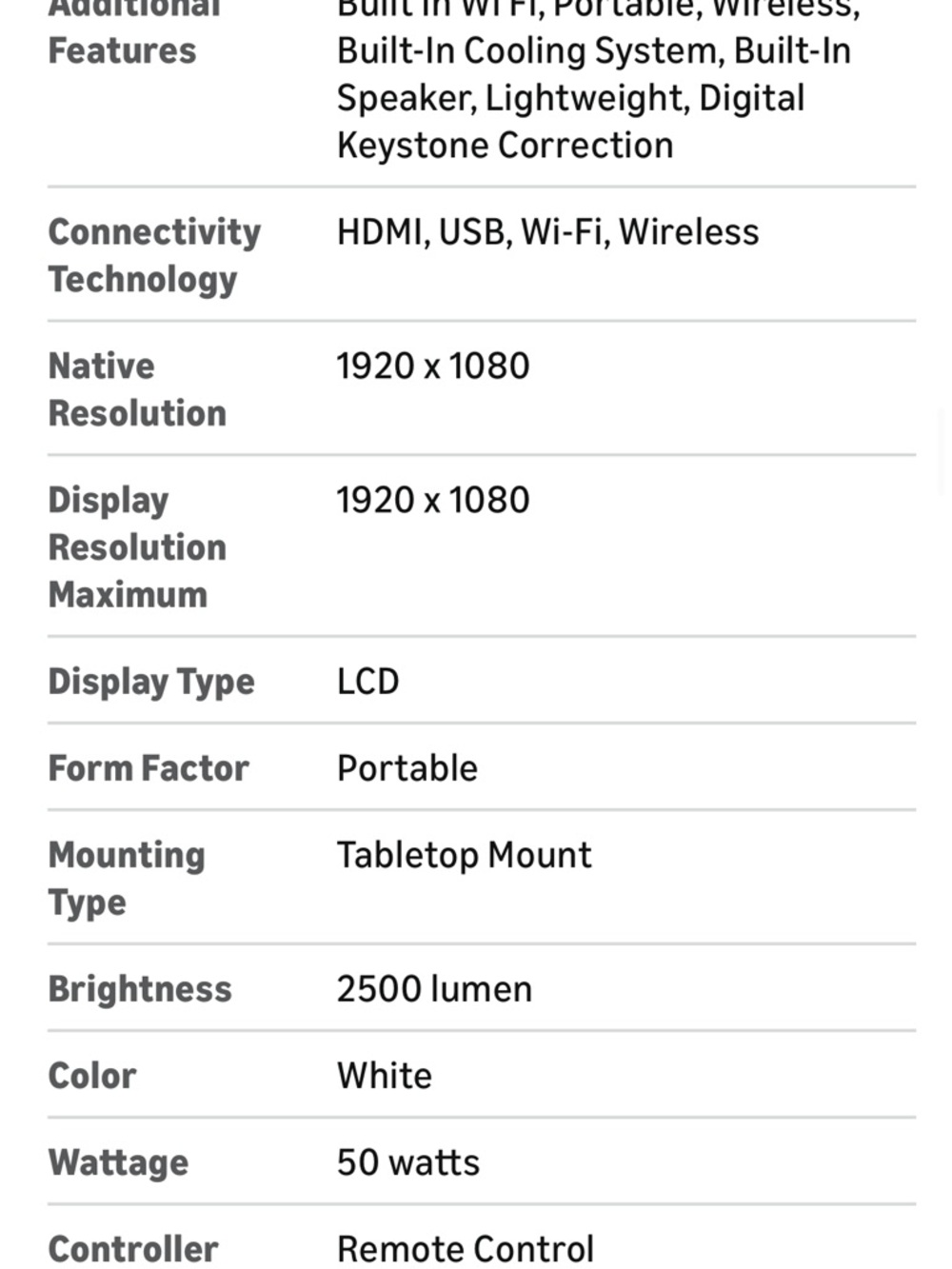 TopVision Portable LED Projector - Brown Cardboard Box - Picture 5 of 5